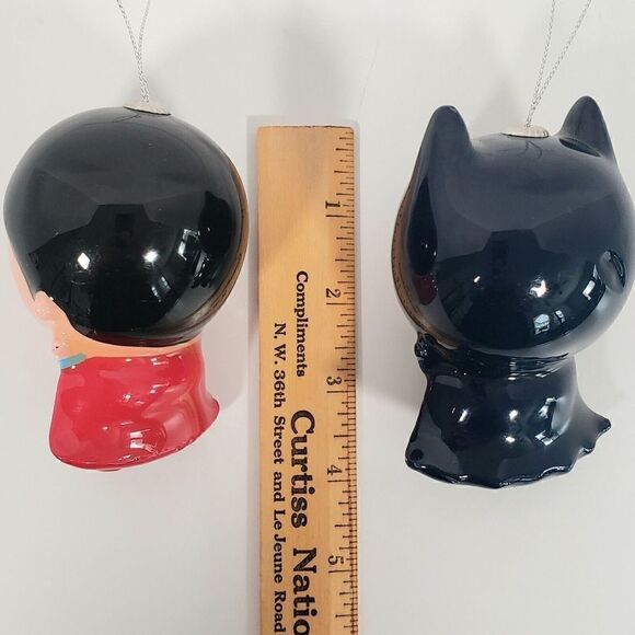 DC Comics Hallmark Superman Batman Holiday Ornaments Christmas Tree Set of 2 - Picture 2 of 6